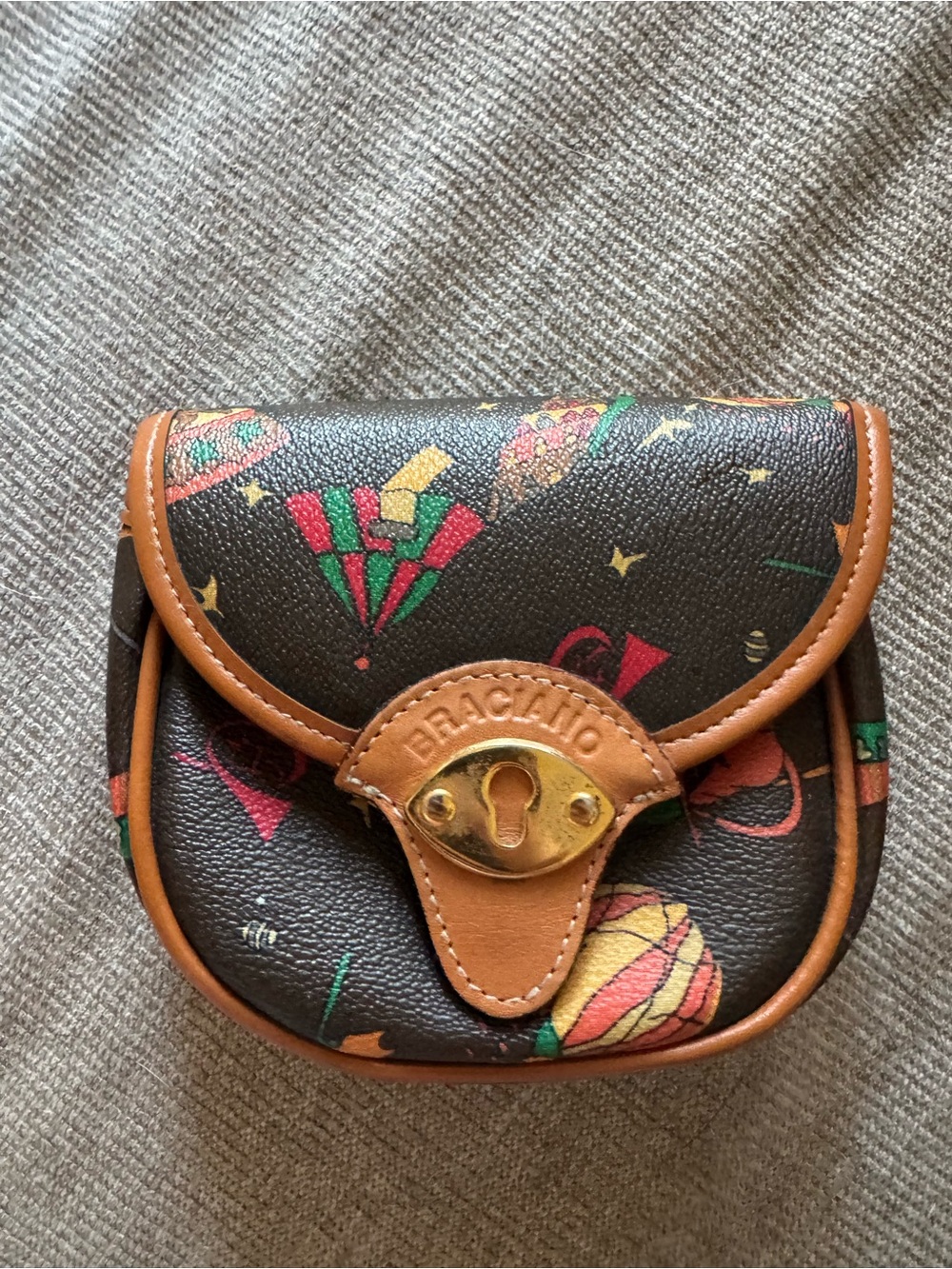 Rare, Vintage Braciano belt crossbody body bag